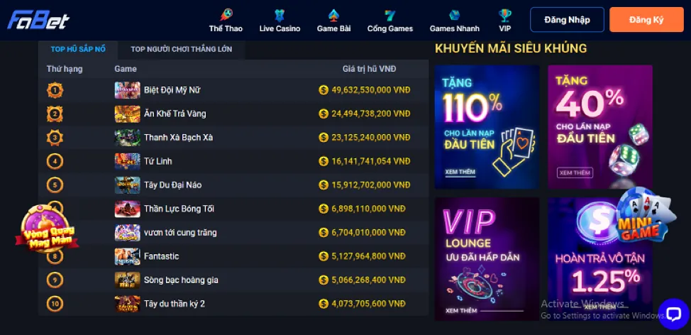 Cá Cược Thể Thao win888 casino