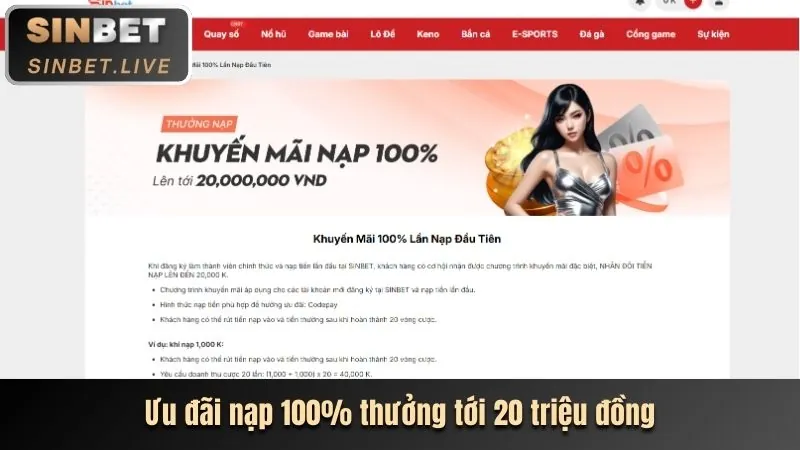 Thưởng chào mừng thành viên mới Win888